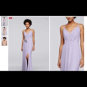 Long Bridesmaid Dress with Beaded Straps (iris)